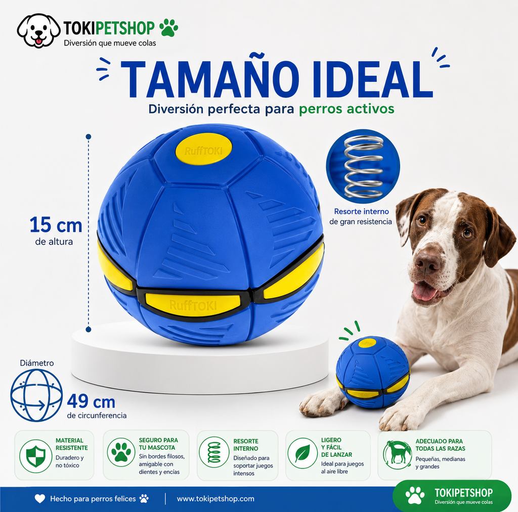 FlyBall™ | Pelota Frisbee 2 en 1 para Perros